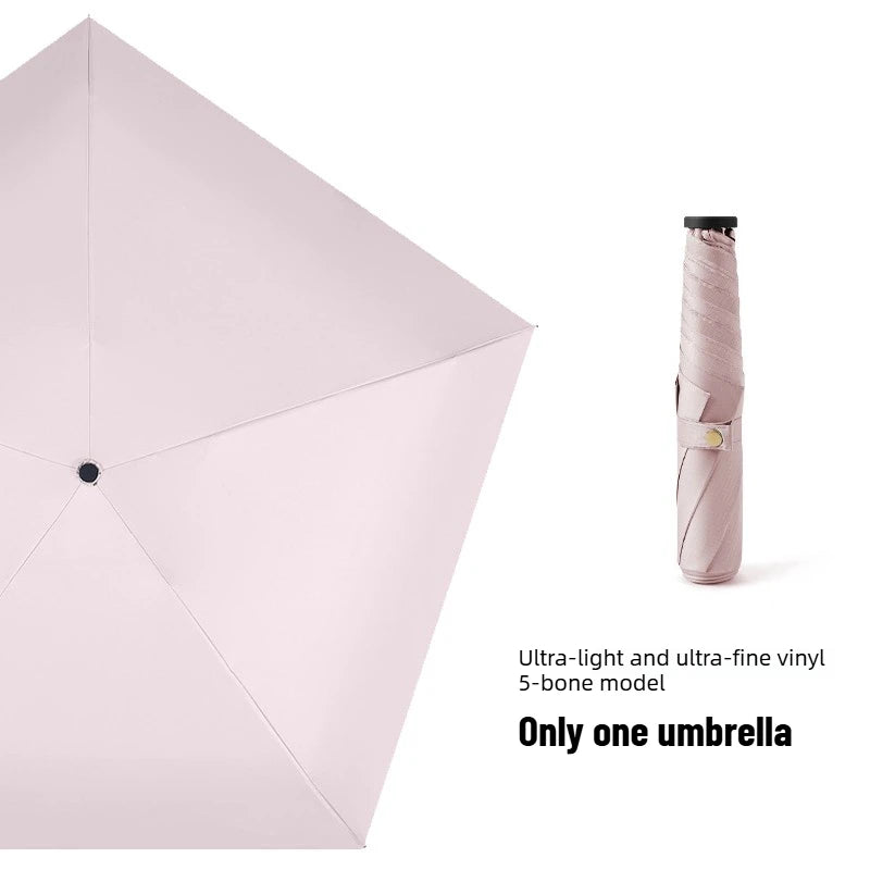 Ultra-light Ultra-fine Carbon Fiber Umbrella Black Sunscreen Sun Rain