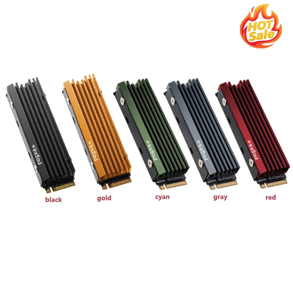 M.2 2280 NGFF/NVME SSD Heatsink Aluminum Heatsink with Silicone Thermal Pad Solid State Drive Radiator PC Accessories Oasis Select
