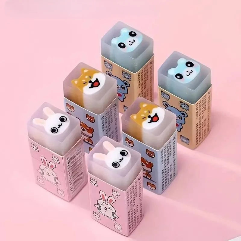 Cute Animal Shaped Erasers Kawaii Cartoon Erasers for School Stationery and Kids Gifts Kawaii School Supplies Oasis Select Random 1pcs