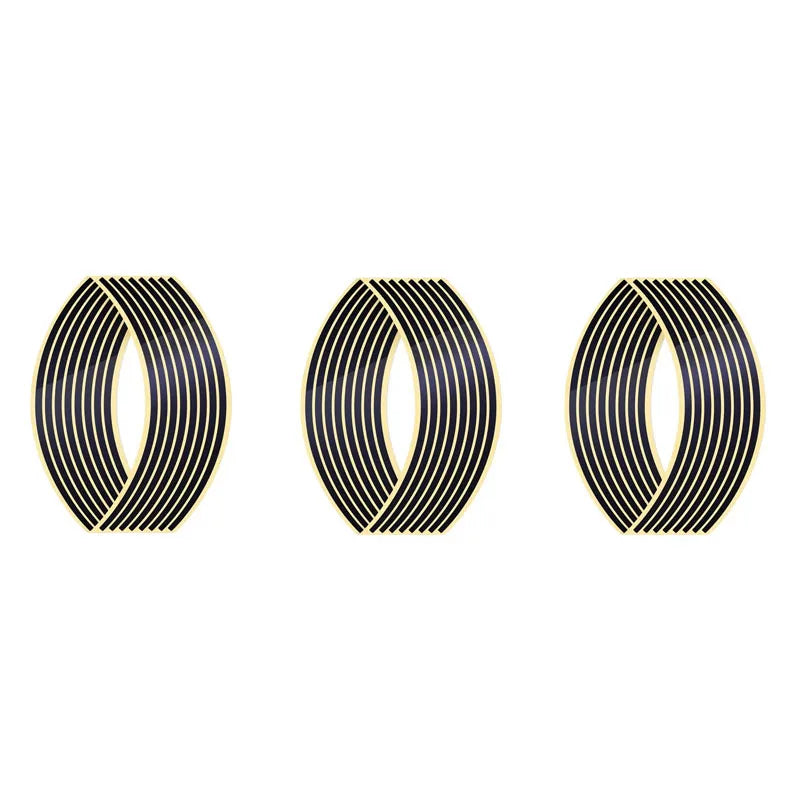 1/2/3set Wheel Sticker Reflective Rim Stripe Tape Bike Motorcycle Stickers For Honda For Kawasaki Z750 Z800 For YAMAHA MT07 MT09 Oasis Select Black-3set