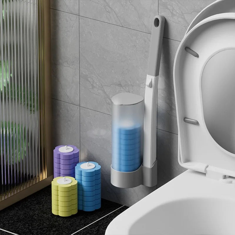 Bathroom Cleaning Brush with Disposable Replacement Brush Head Suitable for Sanitary Disposable Toilet Cleaning Brush Oasis Select