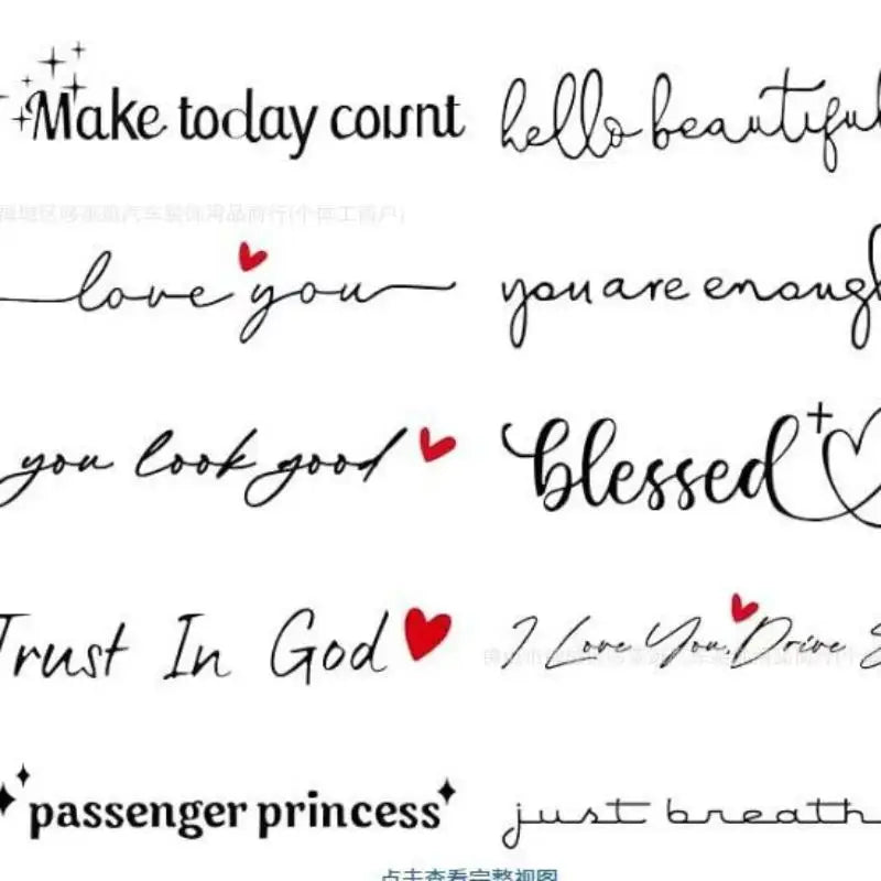 10PCS Religious Text Trust In Car Stickers Waterproof For Motorcycle Rearview Mirrors Auto Rearview Mirrors Oasis Select