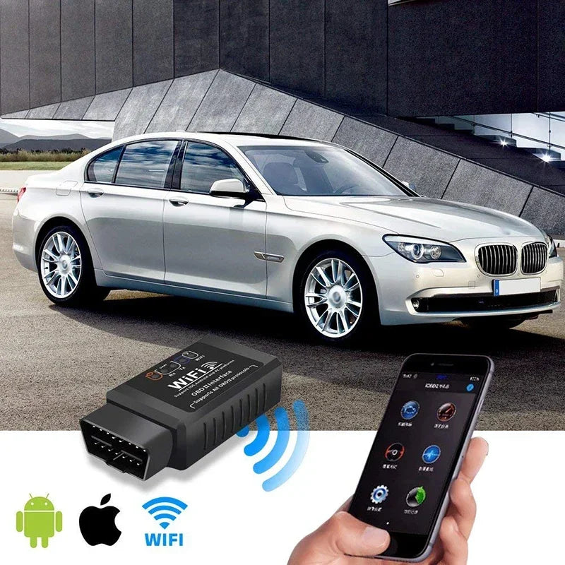 Diagnostic Tool WIFI ELM327 V1.5 OBD2 Scanner Wireless Car OBDII Code Reader Compatible with iPhone iOS Android Oasis Select