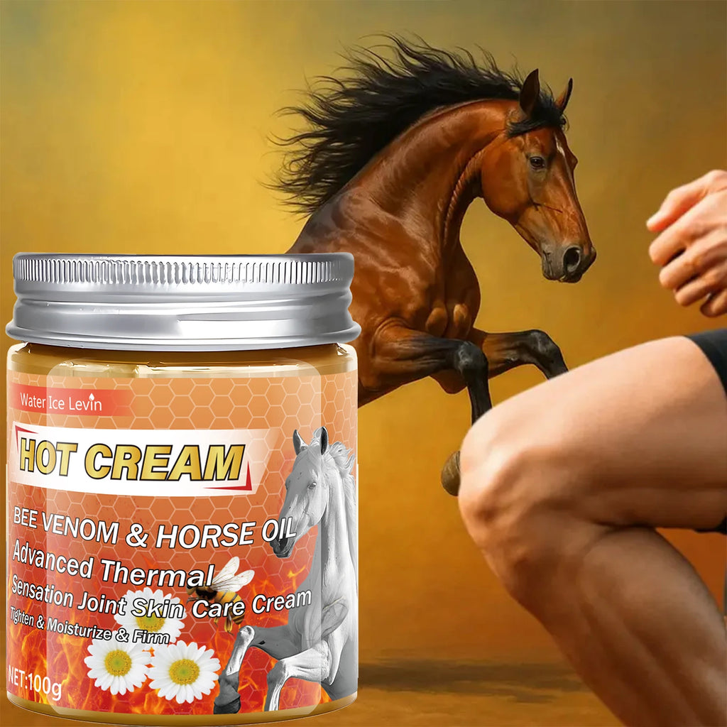 Advanced Thermal Bee Venom & Horse Oil Hot Cream for Joint Skin Care, Tighten & Moisturize & Firm. Oasis Select
