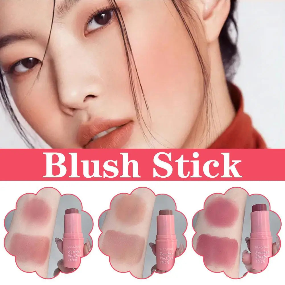 Rose Blusher Stick Cream Smooth Cheek Tint Monochrome Nude Blush Natural Matte Pink Apricot Face Rouge Contour Makeup Oasis Select