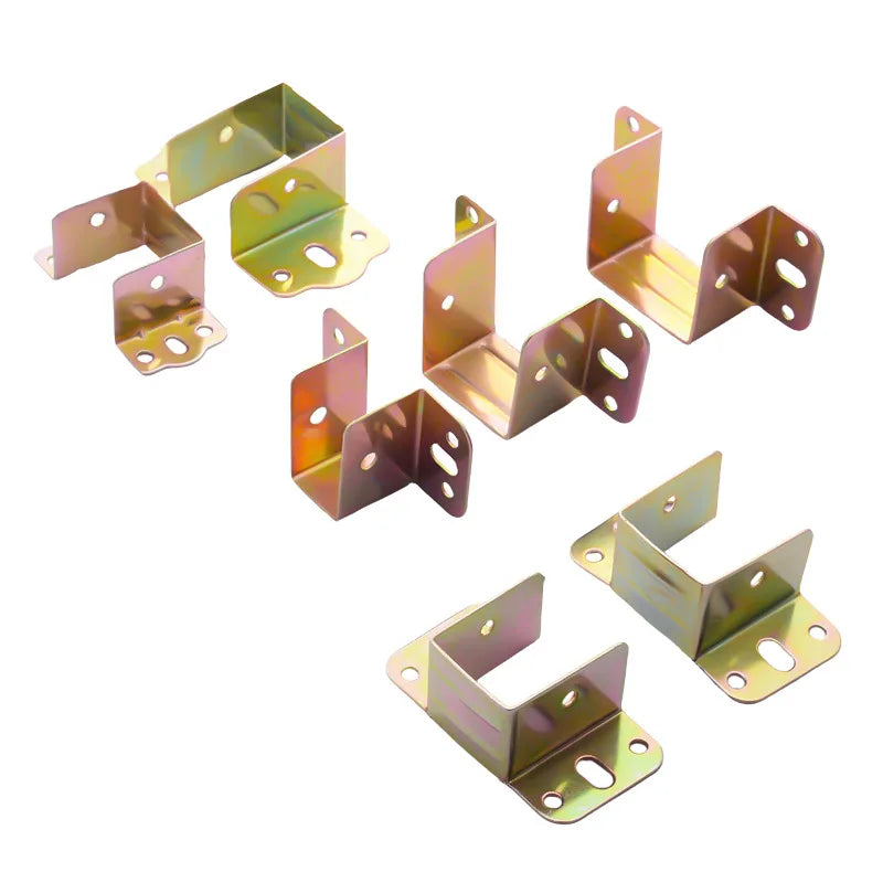 2pcs U Shaped Metal Bed Bracket Bed Frame Fixing Connecting Furniture Rail Hook Brackets Hinge Fitting Connector Lock Hardware Oasis Select