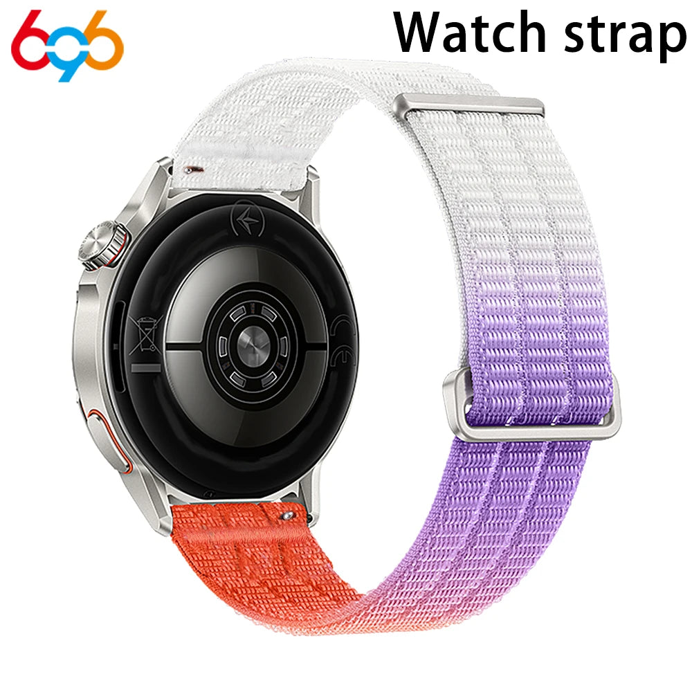 18mm/20mm/22mm Two-Section Hardware Stitched Cloud-Sense Breathable Nylon Loop Watch Strap Watchstrap Universal Braided Band Oasis Select