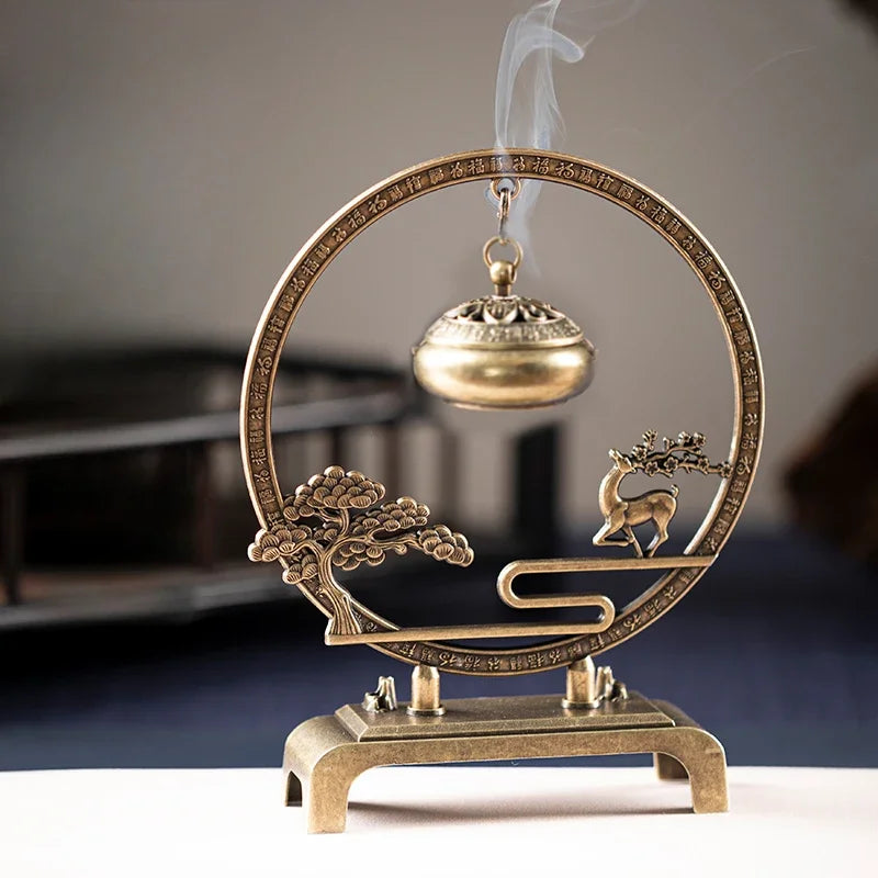 Welcome Pine Incense Burner Decoration Household Indoor Hanging Incense Burner Chinese Retro Censer Oasis Select