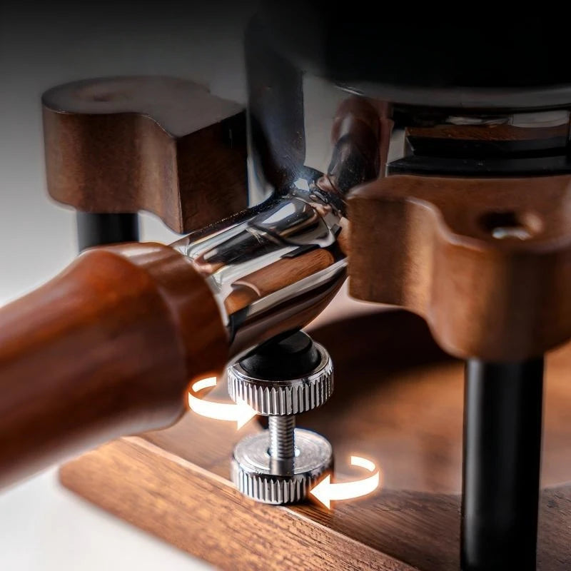 Premium Wood Coffee Tamper Mat Station Stand Portafilter Holder Filter Screen Holder Espresso Tamping Storage Rack 51/53/58mm Oasis Select