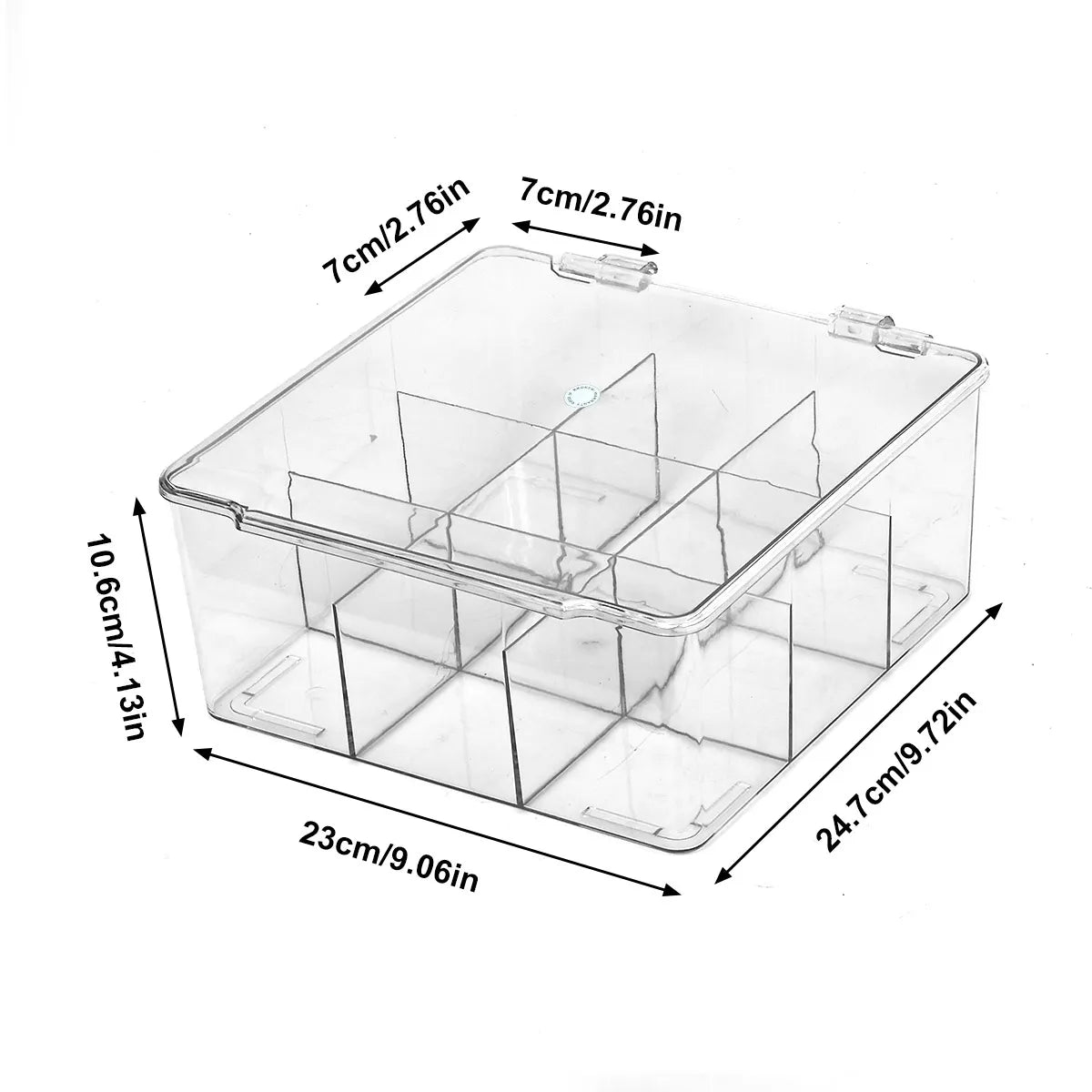 Transparent Nail Polish Storage Box-Flip Top Type, Suitable for Lipstick, Perfume, Essence, 9-Cell Large Capacity Jewelry Box Oasis Select Transparent