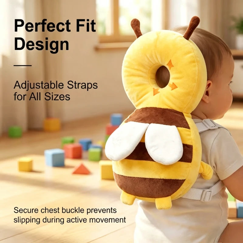 1PC Little Bee Baby Anti-Fall Pillow, Breathable Head Protection for Toddlers, Baby Head Protector, Nursing Pillow for Kids Oasis Select