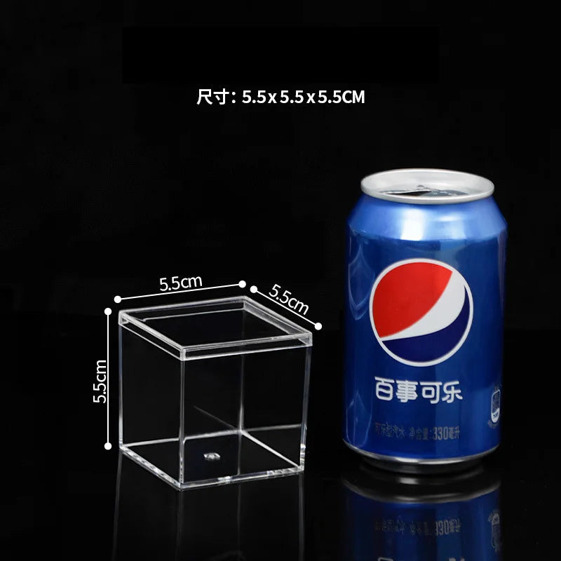 1pcs Transparent Acrylic Boxes With Cover Plastic Organizer Gift Packing Box Food Candy Storage Container For Home Display Oasis Select 5.5x5.5x5.5CM Other