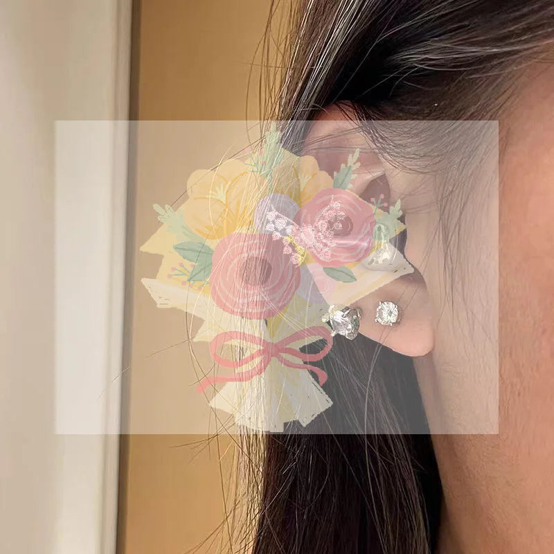 Sparkly Rhinestone Zircon Butterfly Earbud Accessory 1Pc Glitter Bling Decor for Wireless Earbuds Prom Party Outfit Accessory Oasis Select