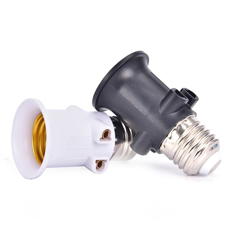 PBT Fireproof E27 Bulb Adapter Lamp Holder Base Socket Conversion with EU Plug Oasis Select