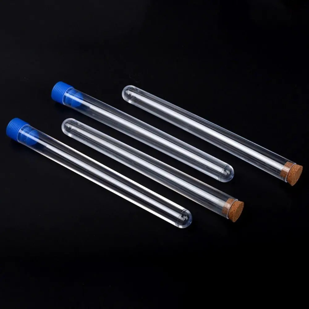 With Screw Cap Plastic Test Tubes Clear Transparent Laboratory Test Tubes Round Bottom Plastic Transparent Test Tubes School Lab Oasis Select