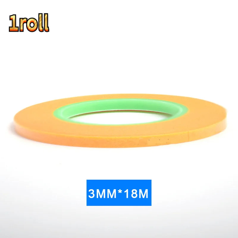18Meters Wide 1mm/2mm/3mm Model Spraying Coating Color Ultra Tape Fine DIY Special Masking Model Covering Tape Oasis Select MR-03-1roll