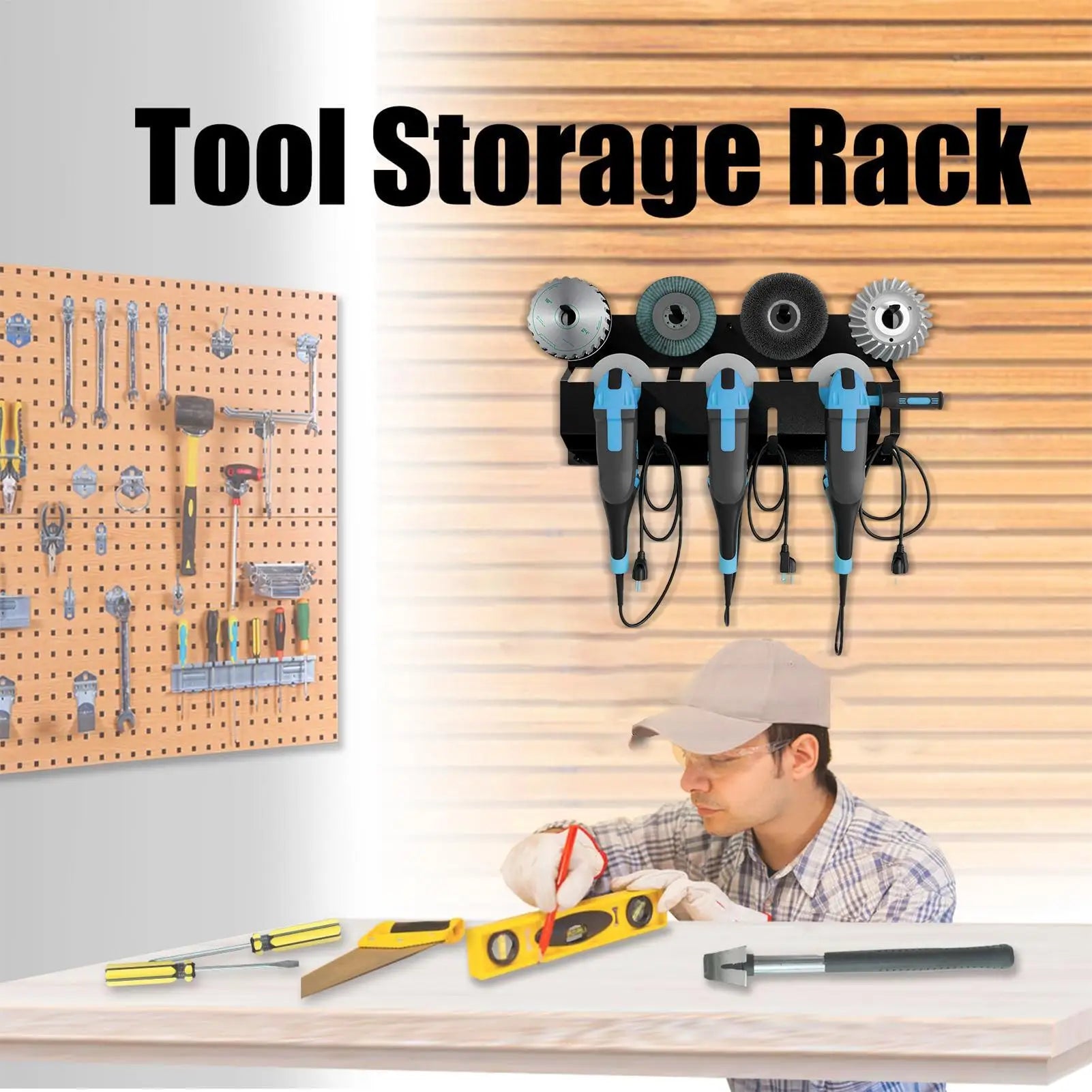 Angle Grinder Holder Metal Angle Grinder Rack Stand Storage Rack Wall Mount Bracket with Cord Hanger for Cutters Polishers Oasis Select