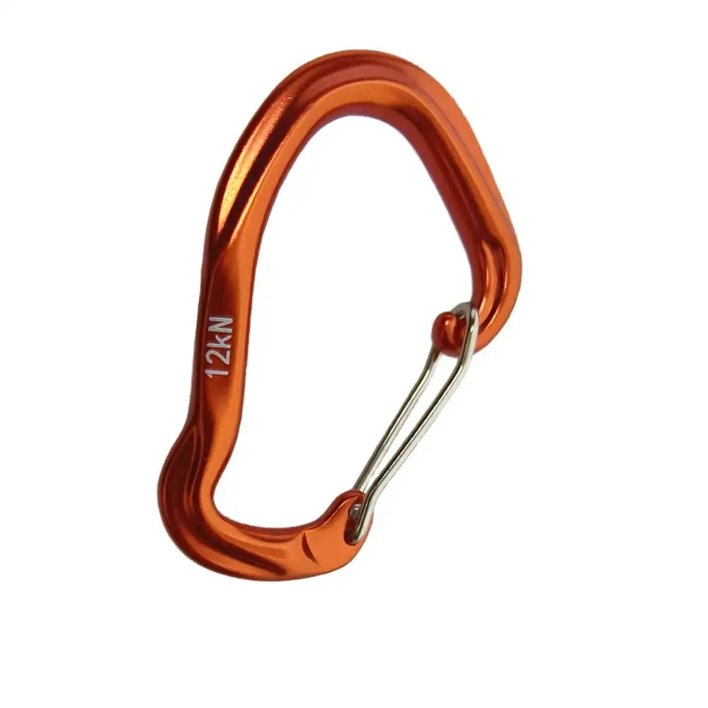 12KN Climbing Carabiner Aluminum Alloy Wire Gate Locking Camping Hammock Hooks Backpack Key Clip Mountaineering Quickdraw Gear Oasis Select