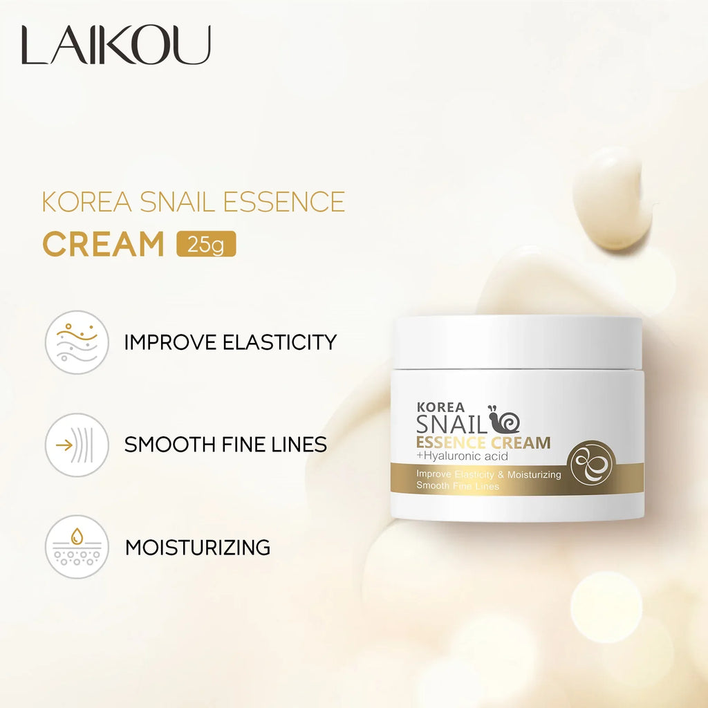 LAIKOU Snail Collagen Face Cream 25g Daily Moisturizing and Hydrating Cream for All Skin Types Oasis Select