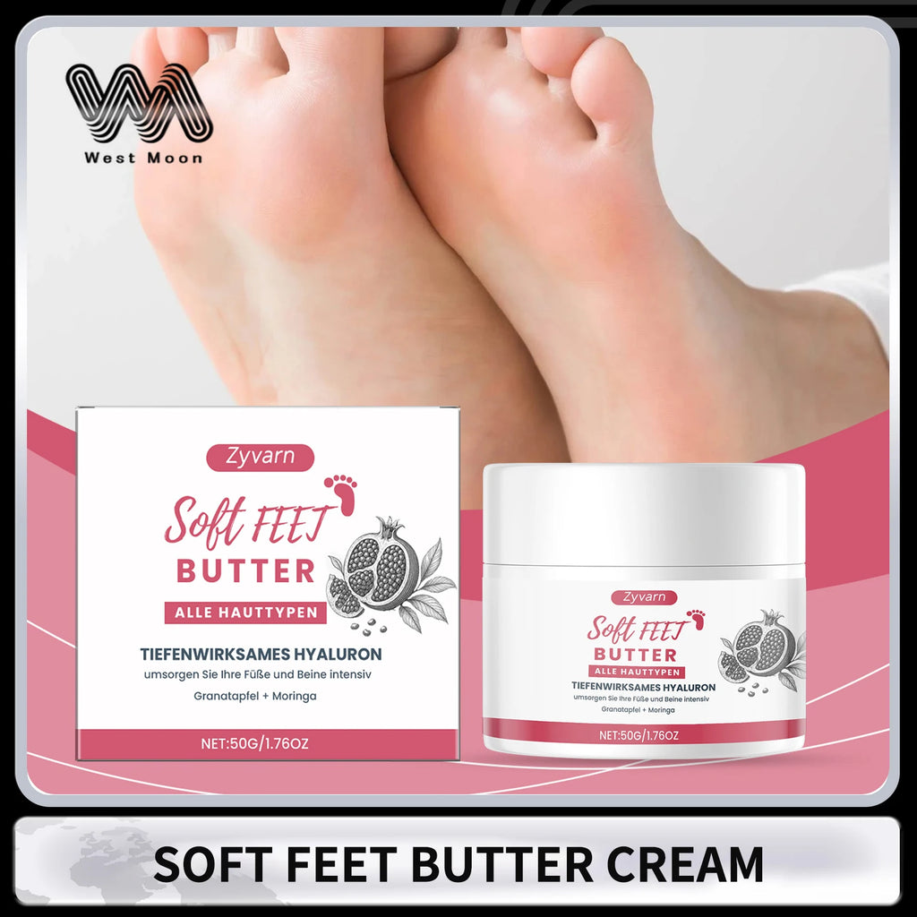 Soft Foot Butter Cream Strengthen Skin Barrier Reduce Dryness Roughness Moisturizing Nourishing Improve Elasticity Feet Care 50g Oasis Select