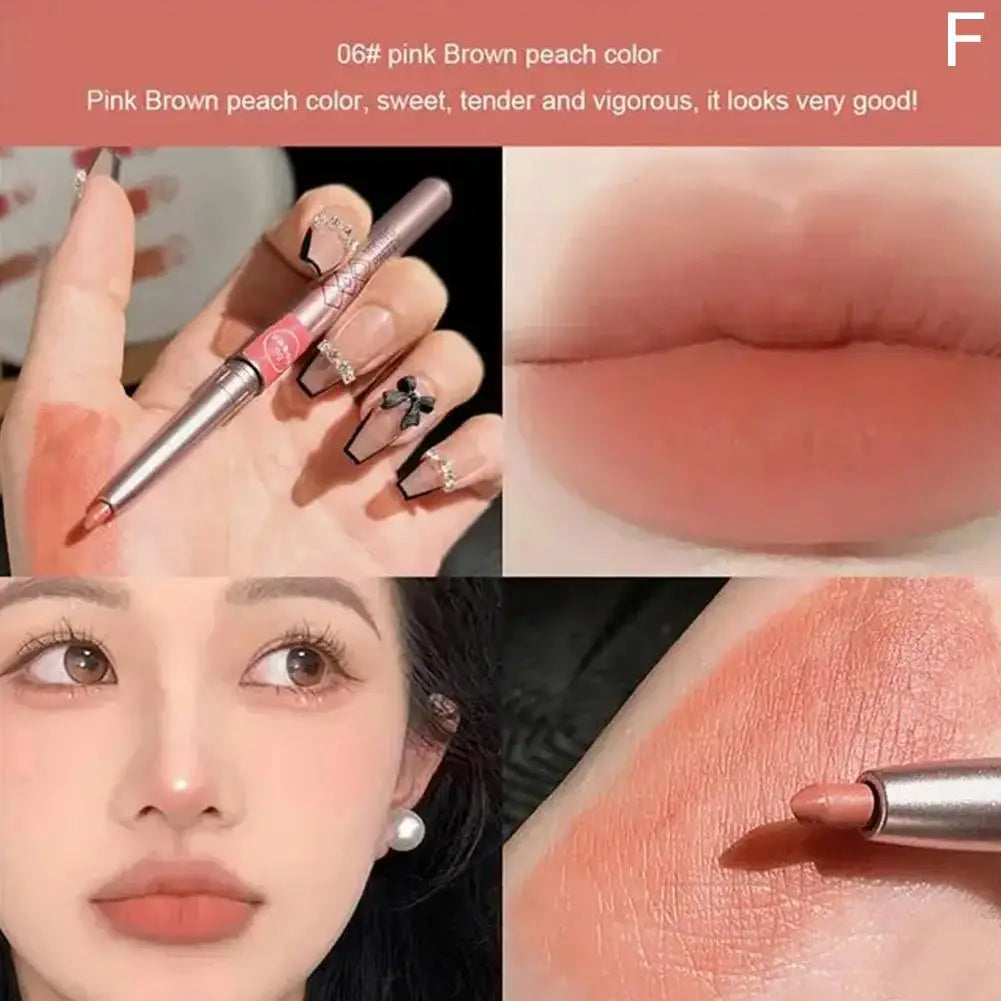 Matte lipliner Long-lasting Automatic Lip Liner Lipstick Lip Pencil Line Pen Beauty Waterproof Moisturizing Oasis Select Peach