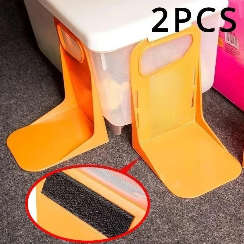 2pc Car Back Auto Trunk Fixed Rack Holder Stand Shake-proof Organizer Fence Storage Holder Adjustable Distance Storage Box Fixer Oasis Select