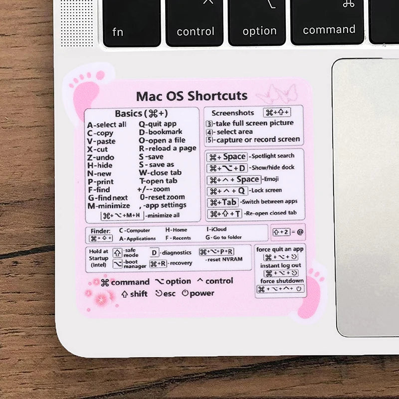 Windows Keyboard Shortcut Sticker – Rainbow PC Cheat Sheet
