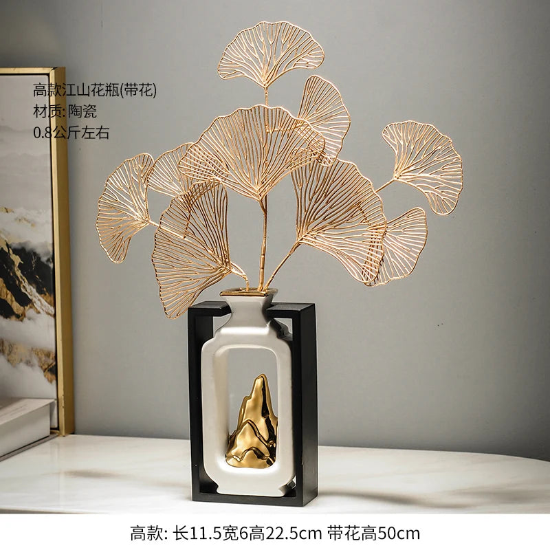 New Chinese Home Living Room Rockery Light Luxury Decoration Porch TV Cabinet Wine Cabinet Creative Fortune Adornment Oasis Select F