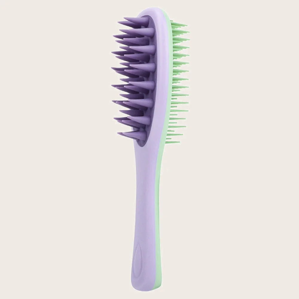 Long Handle Scalp Massage Shampoo Brush & Hair Detangler Comb Scalp Massage Brush Oasis Select purple1