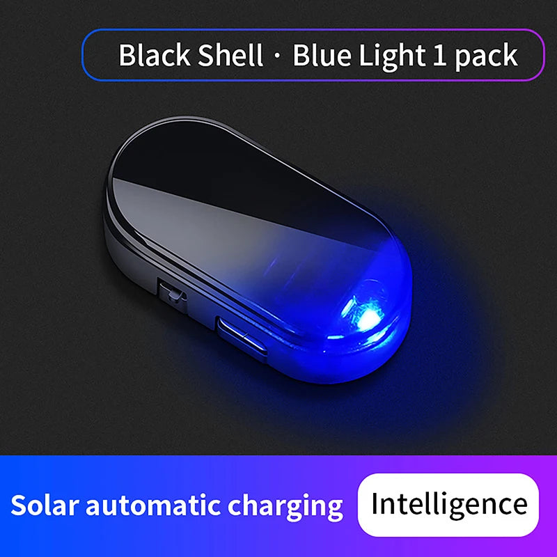 Solar Powered Car Fake Security Light – LED Flashing Dummy Alarm