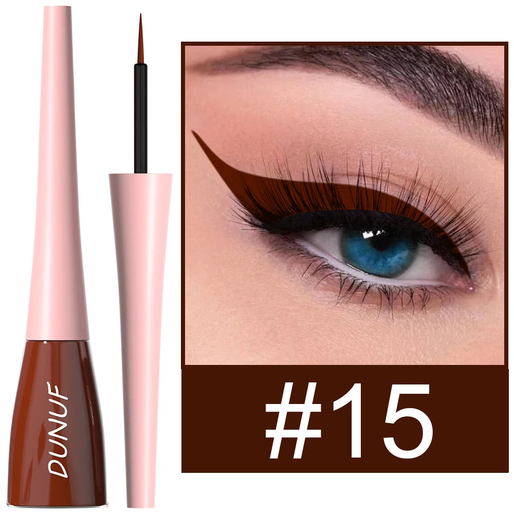 DUNUF 1 Pcs Waterproof Long-Wearing Liquid Eyeliner - Smudge-Resistant, Transfer-Proof, Perfect For Creating Dramatic Looks Oasis Select 15