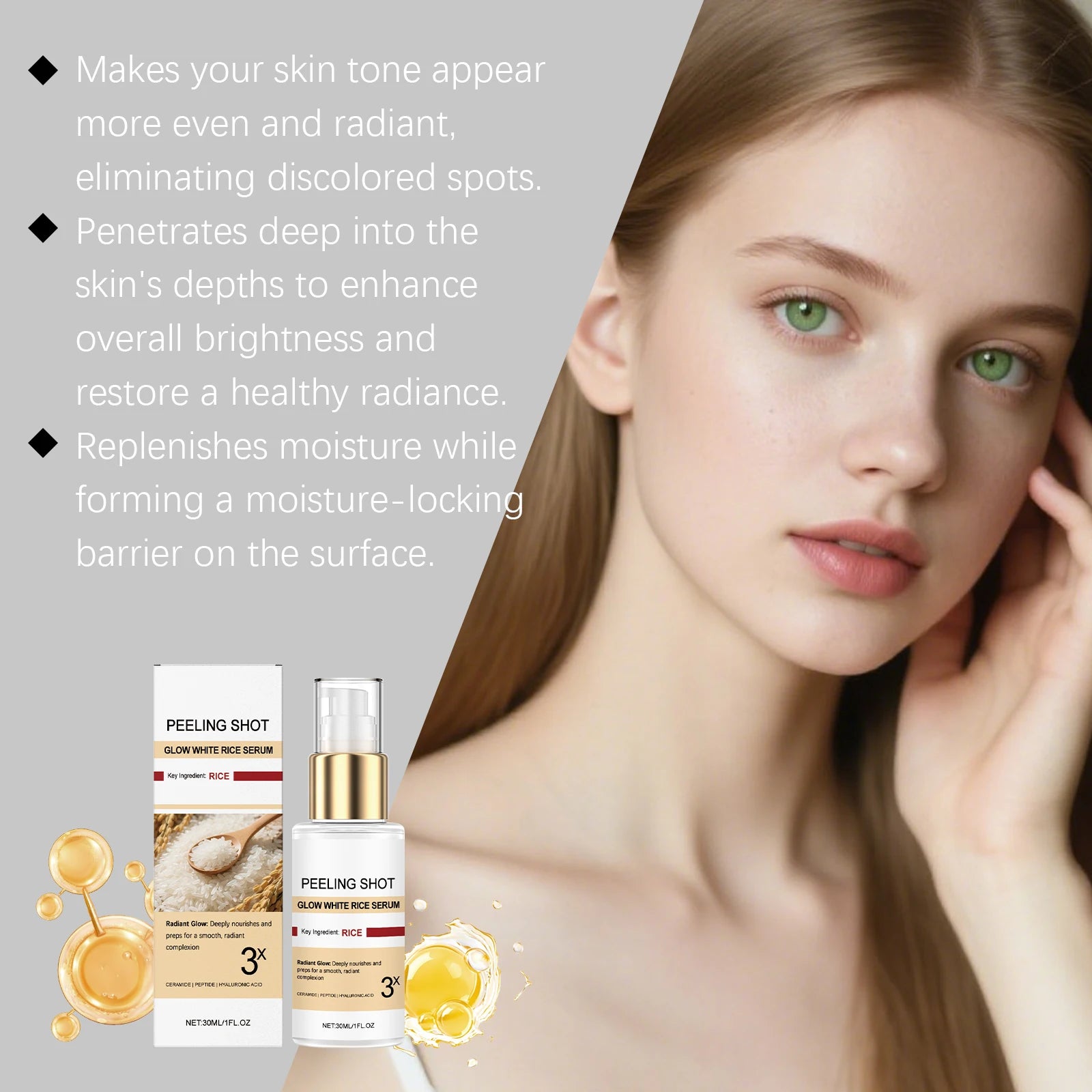Hoygi Rice Essence Brightening Face Serum – Niacinamide 30ml Brightening Face Serum Oasis Select