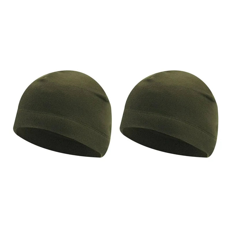 1/2pcs Warm Beanie Hat Soft Men Women Ski Cycling Skin-Friendly Anti-Static Hiking Thermal Fleece Running Windproof Oasis Select 2pcs-army green