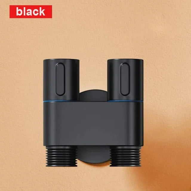 Bidet toilet sprayer set spray water bathroom handheld bidet sprayer toilet shower double outlet angle valve toilet accessories Oasis Select Black Dual Control