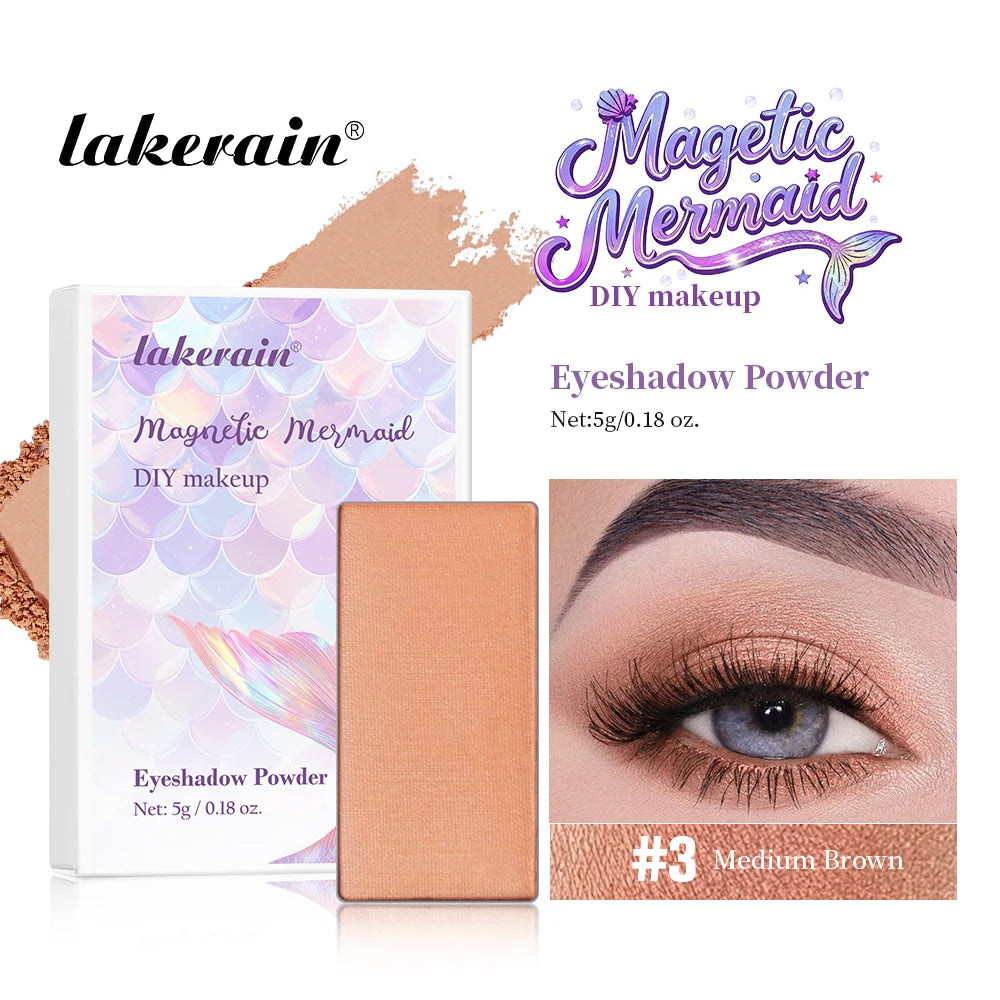Lakerain Magnetic Mermaid DIY Eyeshadow Palette – 16 Shades