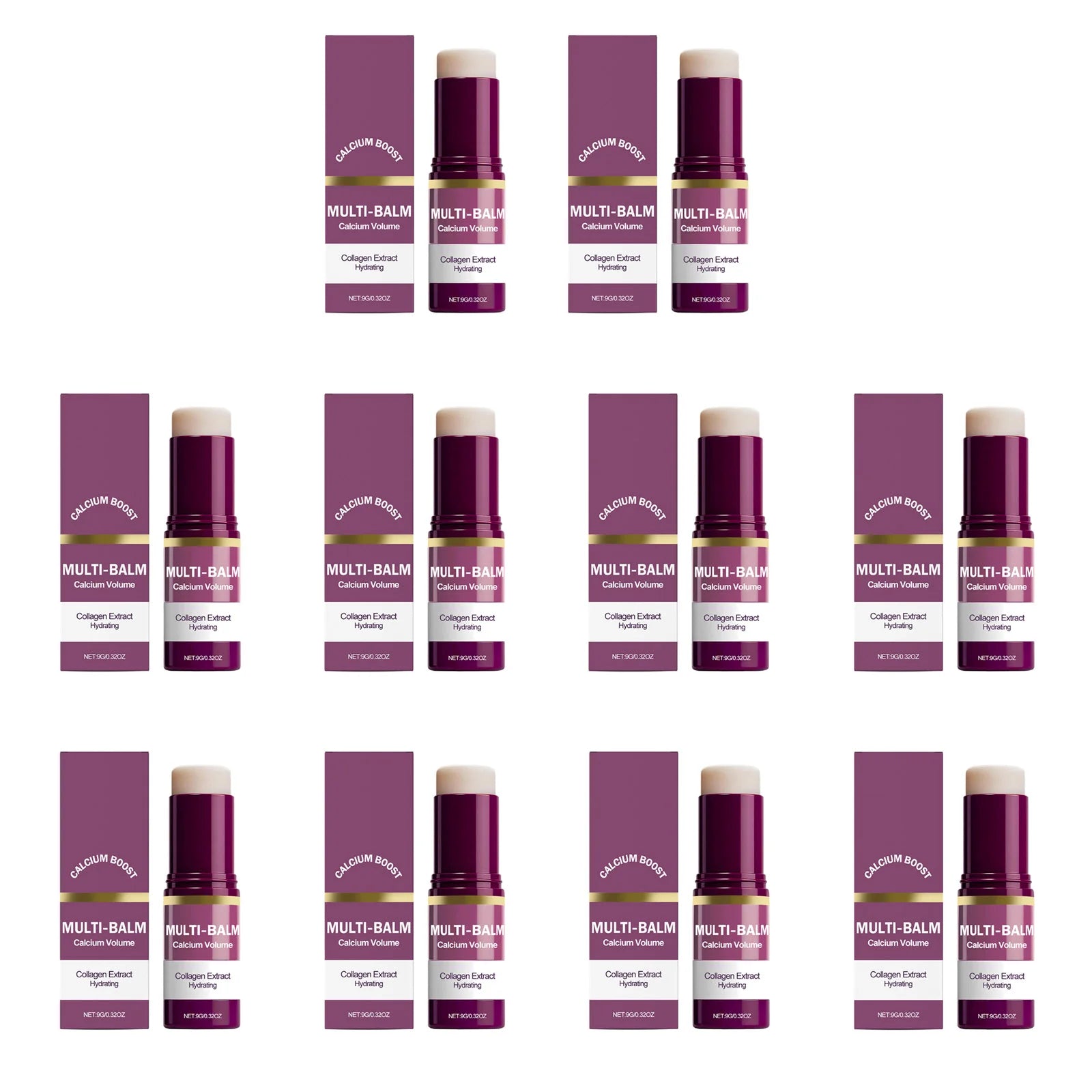 Hoygi Calcium Collagen Multi Balm Stick – Face, Eyes & Neck Moisturizing Balm Stick Oasis Select 10Pcs