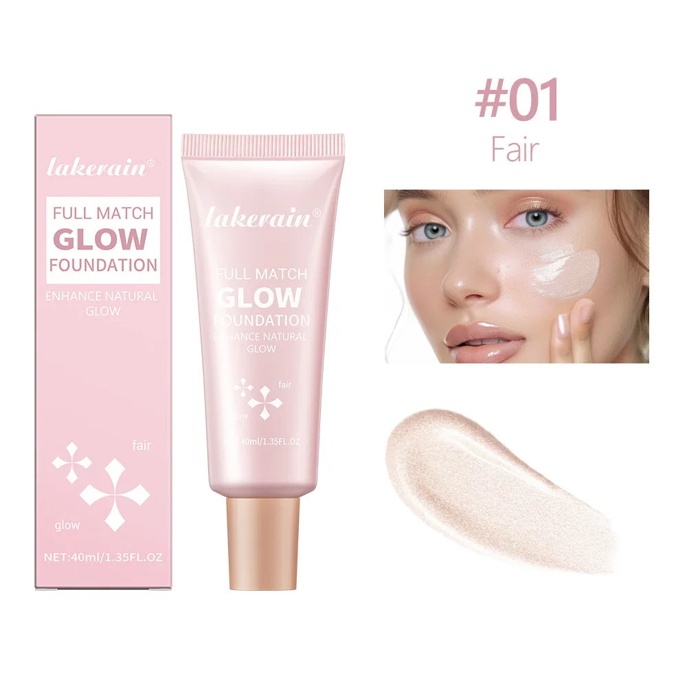 Natural Glow Enhancer Foundation Glowing Moisturizing Lightweight base Multi-purpose Face Body Glitter Cream Bronzer For Paris Oasis Select 1Fair