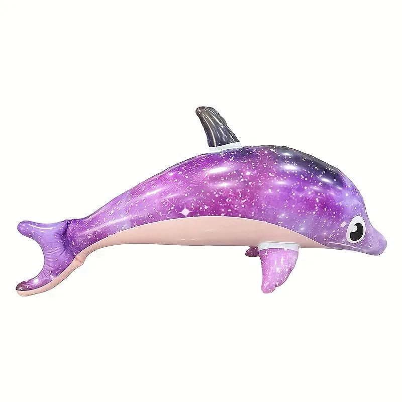 Colorful Inflatable Dolphins, Water Party Toys Dolphins, Suitable for Summer Pool, Beach Splashing Toys Pool Party Balloon Toys Oasis Select PURPLE 33.5in