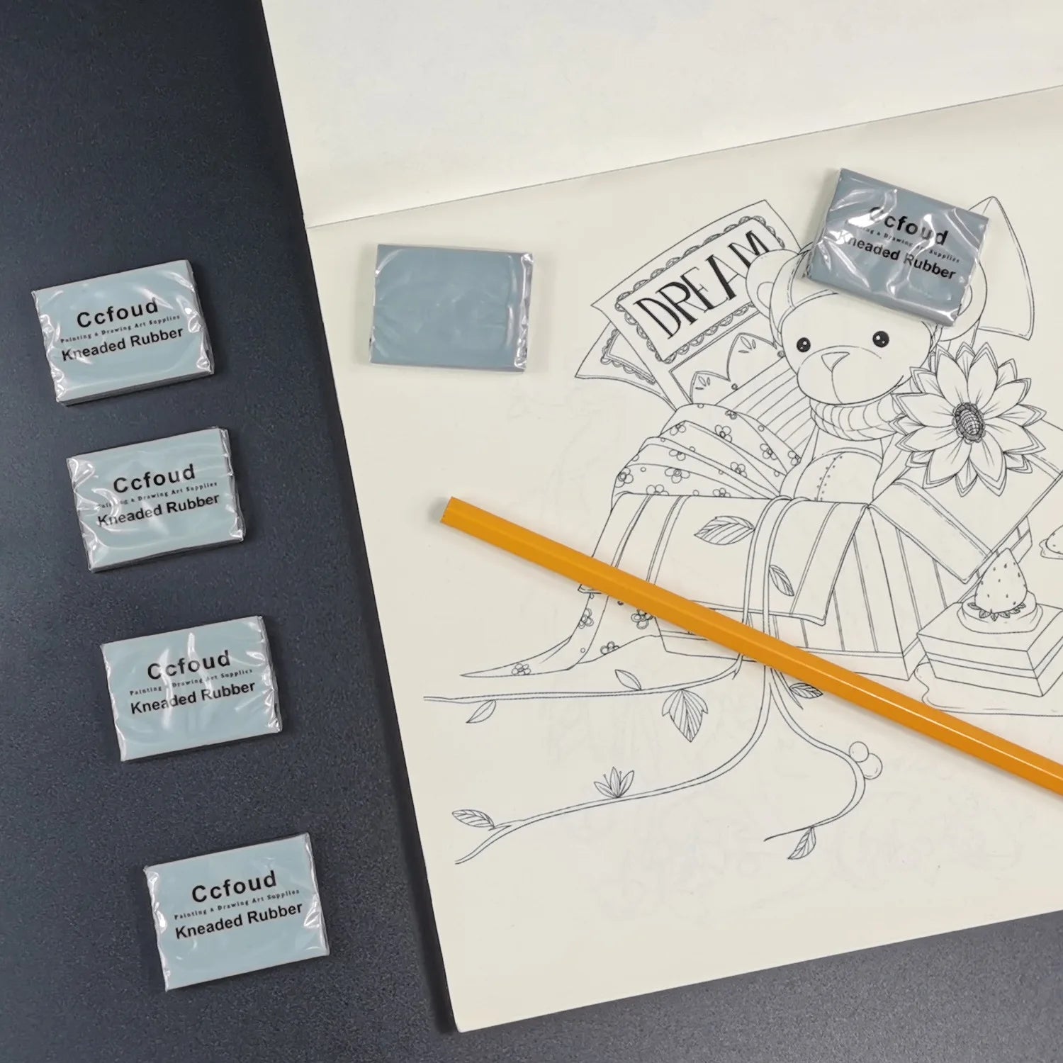 5/10pcs Deformable pullable soft eraser plastic eraser plasticine soft eraser stationery sketch painting Oasis Select