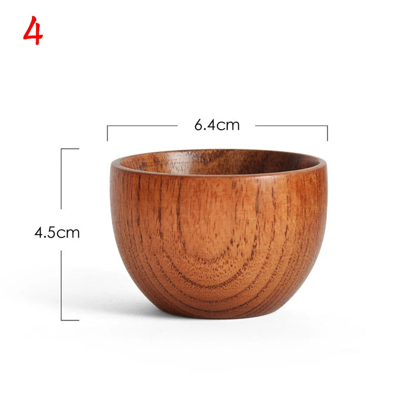 Wooden Big Belly Cups Handmade Natural Spruce Wood Cups Beer Tea Coffee Milk Water Cup Kitchen Bar Drinkware for Kitchen Oasis Select 4