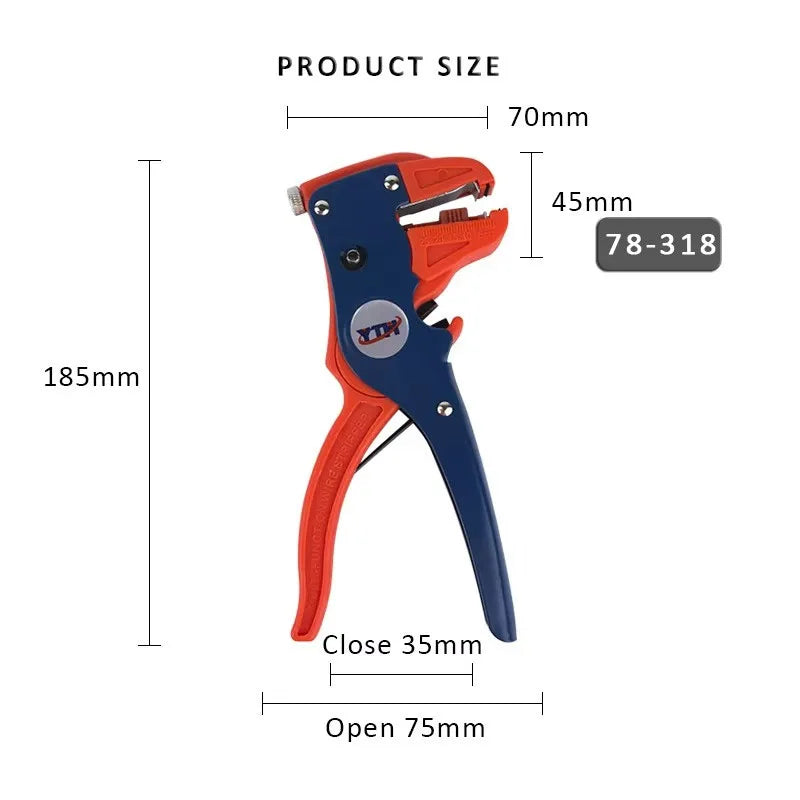 JUSTINLAU Automatic Wire Stripper Electric Wire Cable Cutter Electrician Cutting Pliers YTH-318 Stripping Clamp Nipper Oasis Select