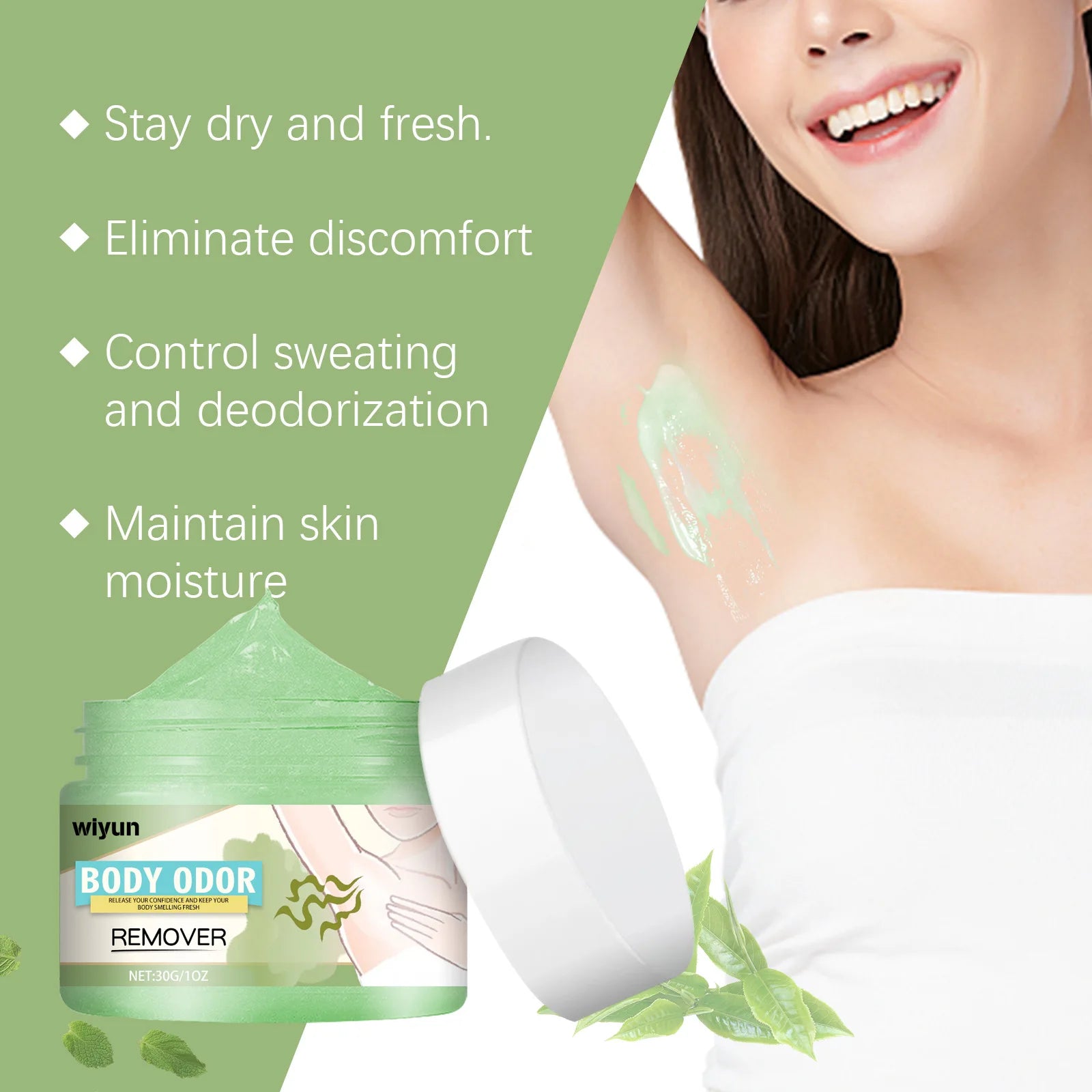 WIYUN Underarm Deodorant Cream – Antiperspirant & Odor Control Antiperspirant Deodorant Oasis Select