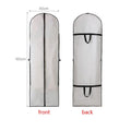 New Thickened Wedding Dress Dust-proof Bag Waterproof Coat Hanging Storage Bag Household Suit Jacket Protective Cover Oasis Select white1 pc 60*180cm