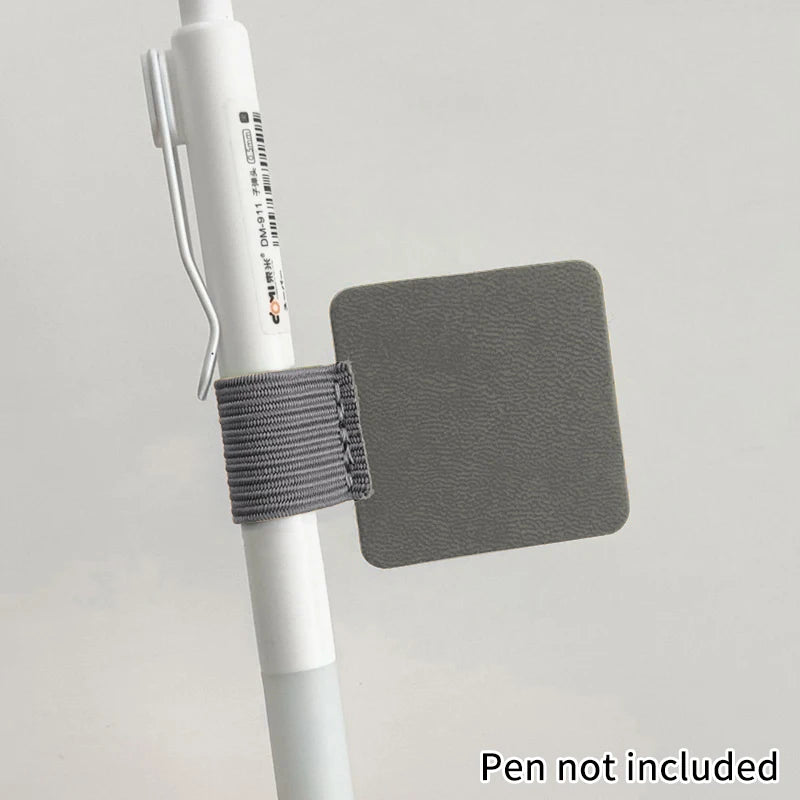 Self-Adhesive PU Leather Pen Loop Holder for Notebooks