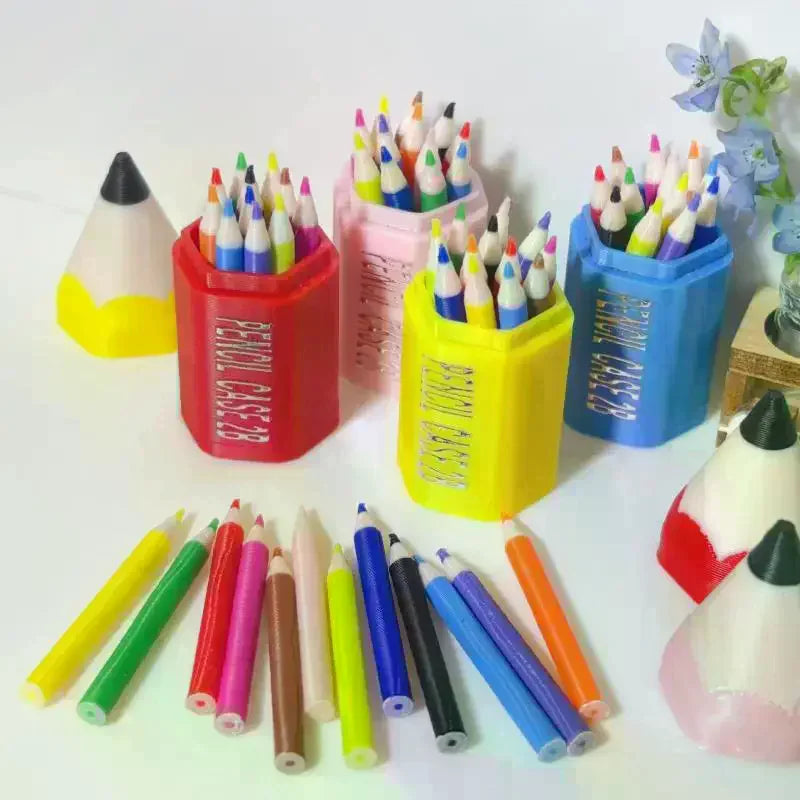 10/12Pcs Kid Pretend Play Toy Dollhouse Miniature Colored Pen Mini Pencil School Supplies Model Doll House Accessories Oasis Select