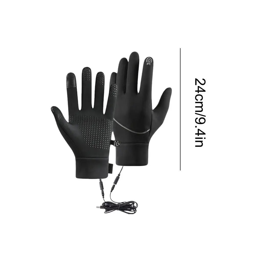 Heated Gloves for Women Man Work Touchscreen Gloves Warm Thermal Windproof Warmers for Cold Weather Cycling Hunting Driving Oasis Select Black