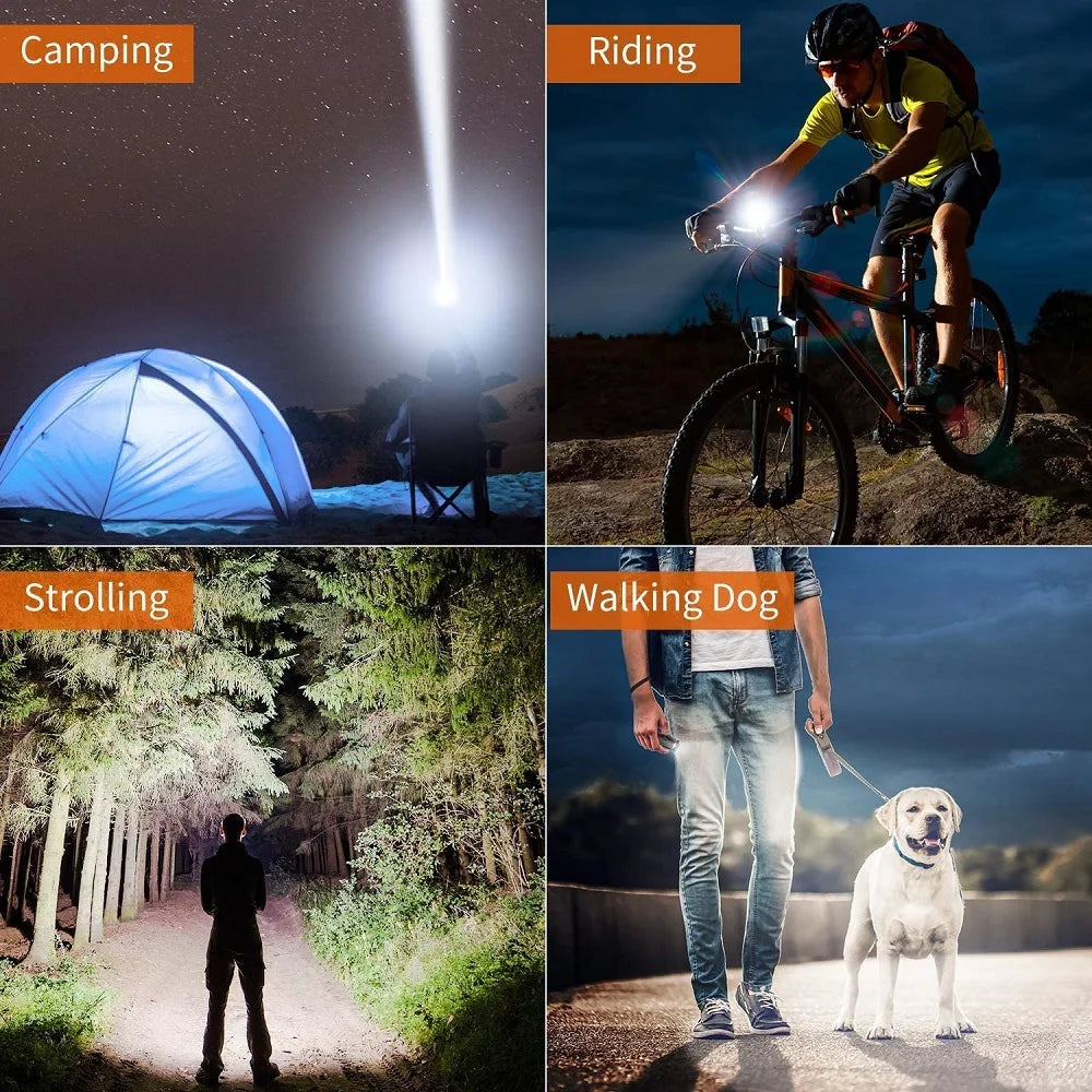 POCKETMAN XHP90.2 LED Tactical Flashlight 3800lm USB Rechargeable