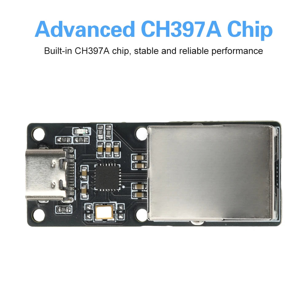 CH397A USB-C to RJ45 Ethernet Module 100 Mbps USB Network Card Electronic Component Kit Type-c Interface Oasis Select