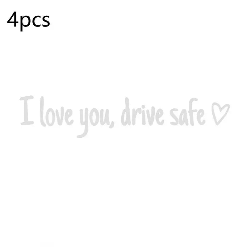 Drive Safe I Love You Rearview Mirror Decal - Waterproof Vinyl Car Mirror Sticker - Driving Safety Reminder Adhesive Oasis Select A1