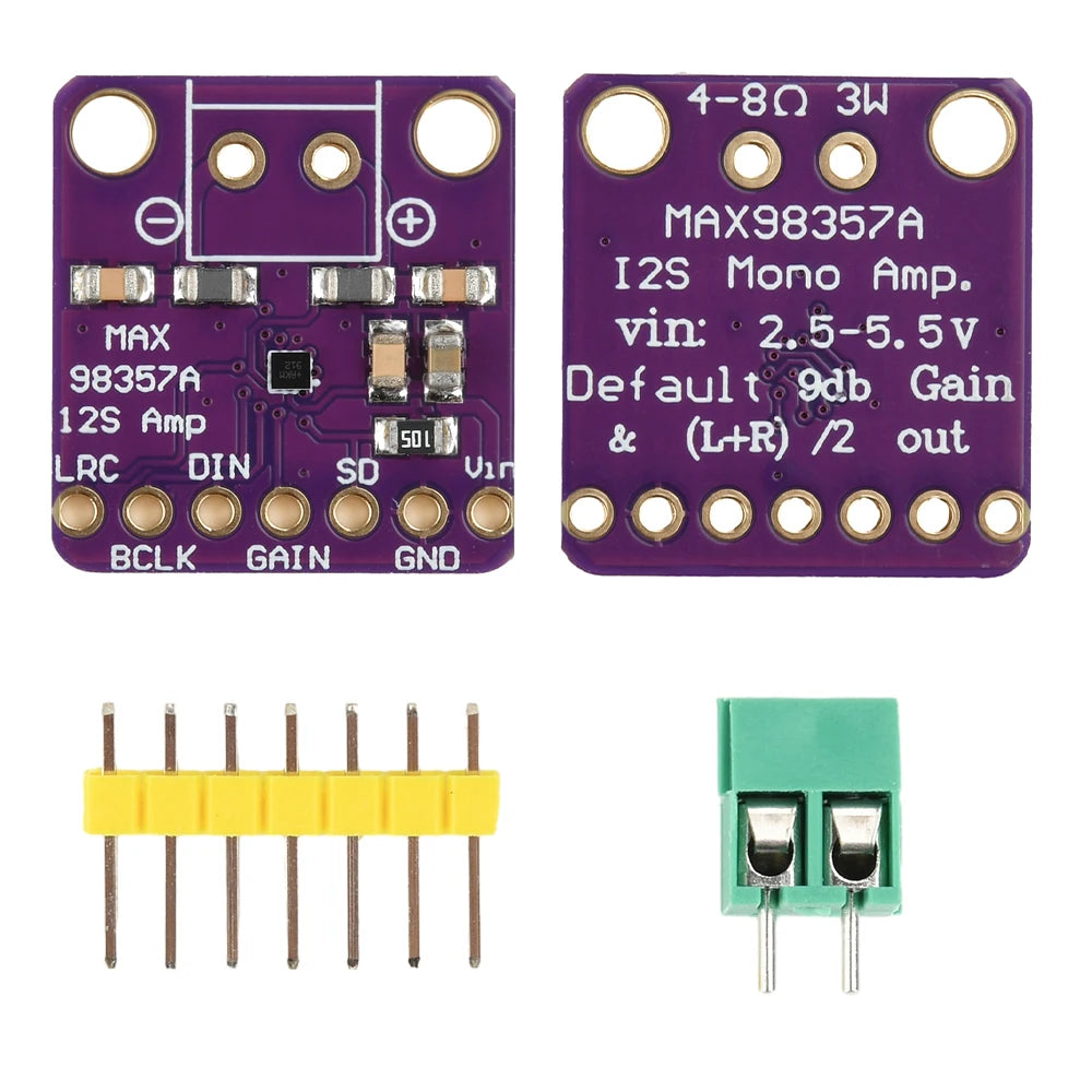 MAX98357 I2S/BGA Audio Amplifier Module Audio Amplifiers Filterless Class D Amplifier Board for Raspberry Pi ESP32 Oasis Select